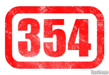 354 Text Effect and Logo Design Number