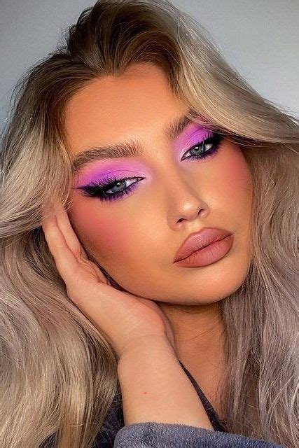 Purple Eyeshadow Looks, Purple Makeup Looks, Pink Eye Makeup, Nude ...