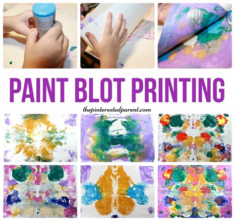 Paint Blot Abstract Printing – The Pinterested Parent