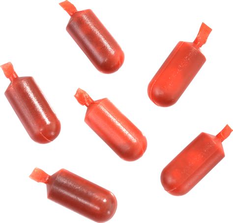 Non-Toxic Fake Blood Capsules, Red, One Size, 6-pk, Wearable Favours ...