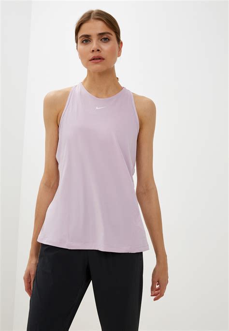 Майка спортивная Nike W NP TANK ALL OVER MESH, цвет: фиолетовый ...