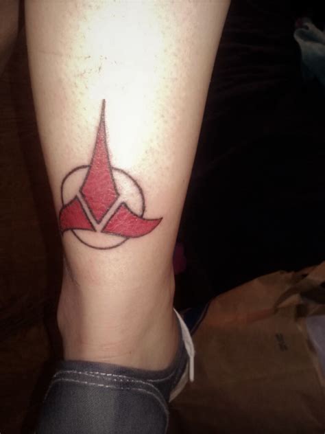 My first tattoo, the emblem of the Klingon Empire! : r/startrek