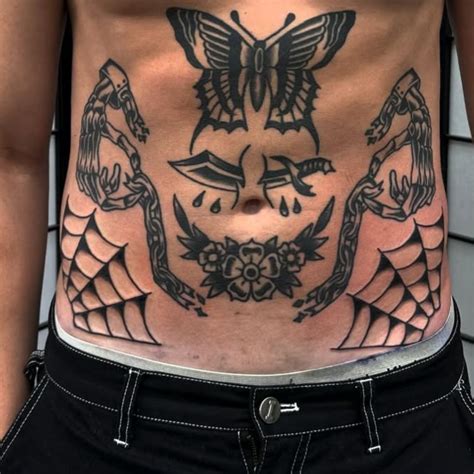 stylish tattoo designs  male stomach trends meaning  style
