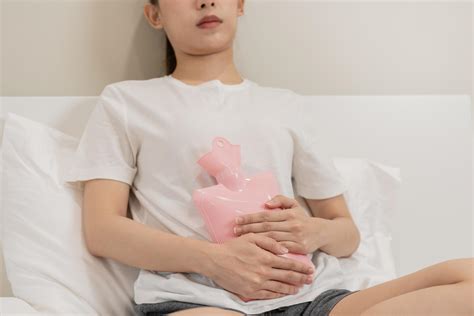 Menstruation, period cycle of monthly, hurt asian young woman, female