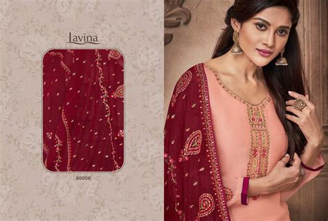 Lavina Suits Lavina Vol 80 Satin Georgette With Embroidery Work Dress ...