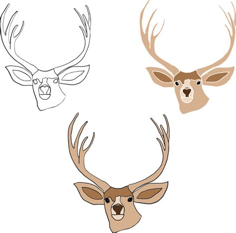 Download Deer, Outline, Painted. Royalty-Free Vector Graphic - Pixabay