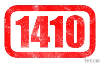 1410 Text Effect and Logo Design Number