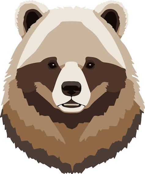 premium vector simple flat design vector illustration   bear face