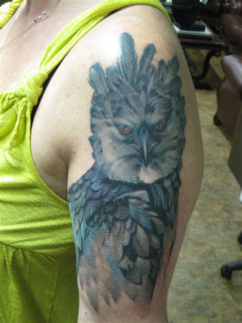 Thomas Graham, Super Genius Tattoo, Seattle WA, color tattoo, harpy ...