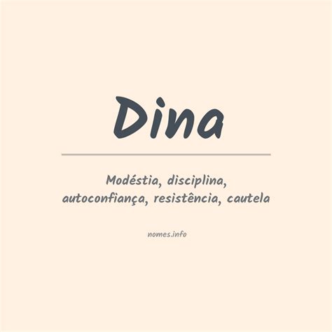 Significado do nome Dina