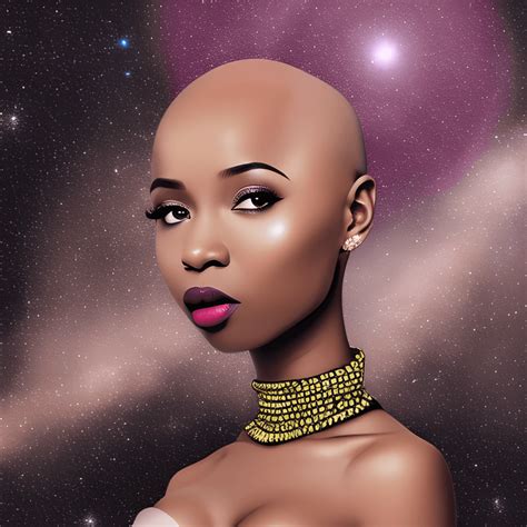 Beautiful African Woman with Full Lips Full Hips and Bald Head That ...