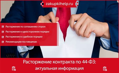 Расторжение контракта по 44-ФЗ в 2020 году: актуальная информация ...