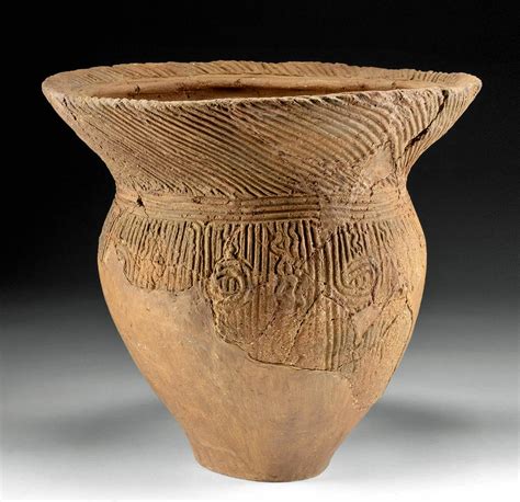 Jomon Pottery Jar w/ Incised Cord Patterns - TL Tested - May 26, 2022 | Artemis Gallery in CO