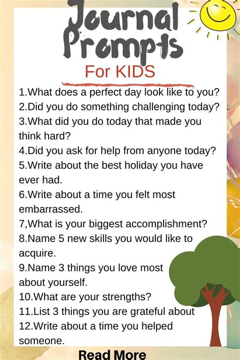 80 journal prompts for kids : Fun & Inspiring - Kids n Clicks