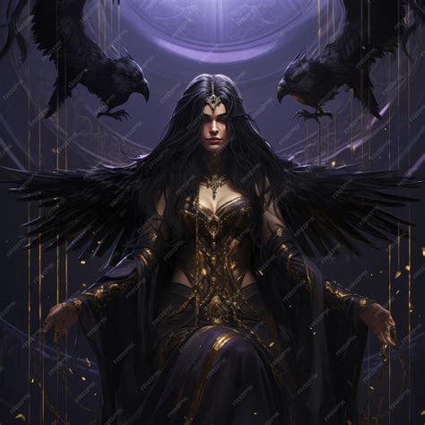 Premium Photo | The Enigmatic Ascendance of the Raven Goddess A Tale of