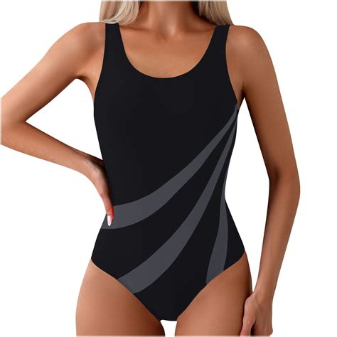 YABCSAZ Women's Swim Suits 2025 Tummy Control Bathing Suit Striped