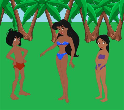 Mowgli, Messua and Shanti jungle outfits. by Dinalfos5 on DeviantArt