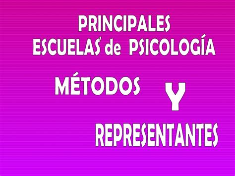 Escuelas de Psicología