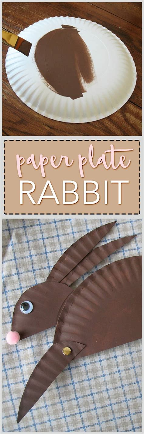 Paper Plate Rabbit Craft: Kids will love this paper plate craft idea