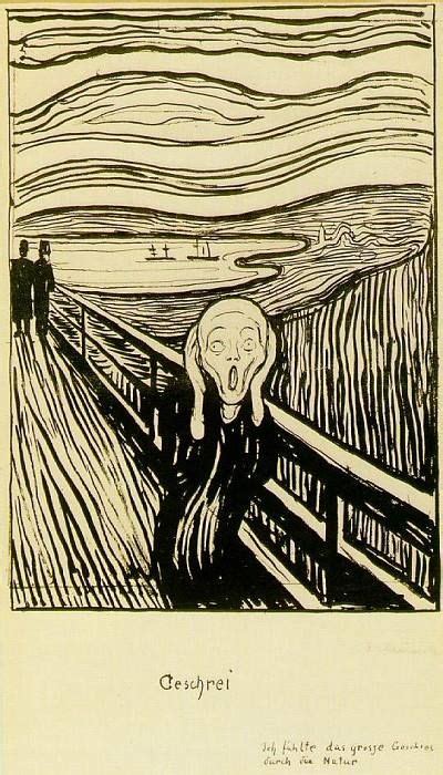 Эдвард Мунк. «Крик». Литография. | Edvard munch, Expressionism painting ...