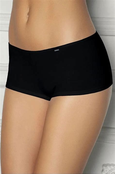 Женские трусы-шортики Innamore 6686497 черный купить оптом в HappyWear.ru