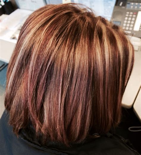 Brown Hair With Caramel And Burgundy Highlights | Brown hair pictures