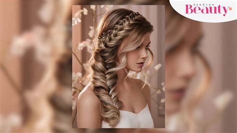 inspirasi gaya rambut kepang  acara formal sekolah beauty