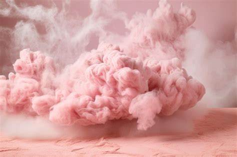 Premium AI Image | A misty pink backdrop with dreamy clouds