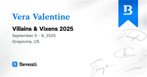 Vera Valentine, Villains & Vixens 2025