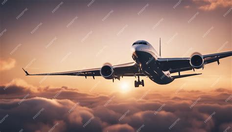 premium ai image aerial view   widebody airliner