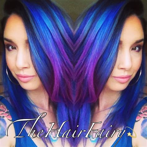 Beautiful blue to violet purple hair , one of my favorites I've ever ...