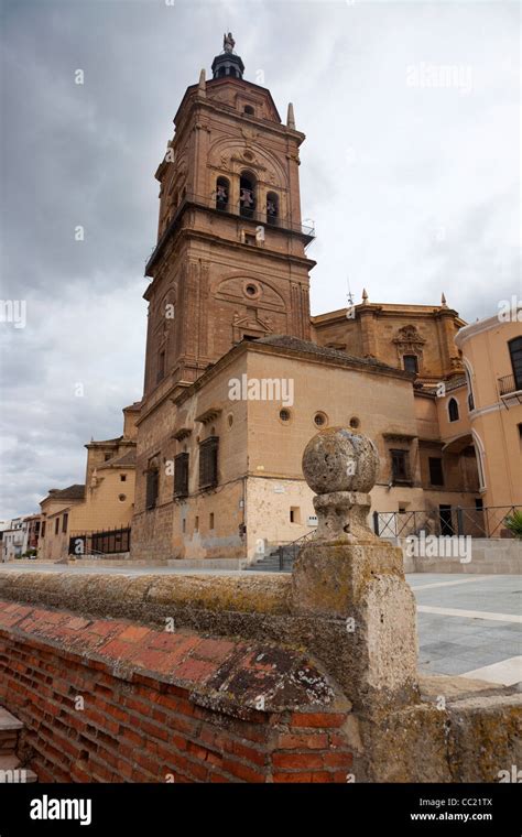 bell tower  guadix cathedral stock photo alamy
