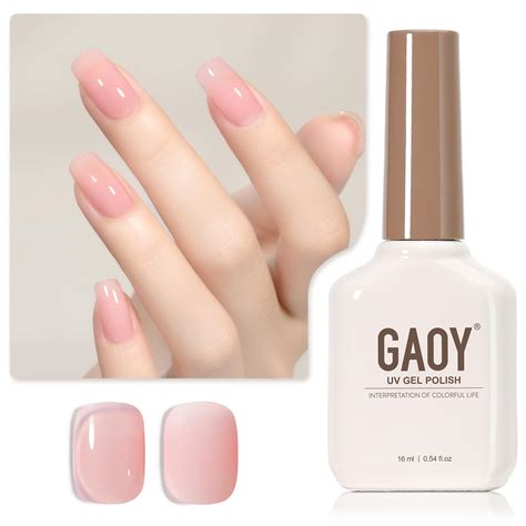 Amazon.com : GAOY Sheer Pink Nude Gel Nail Polish, 16ml Jelly Neutral