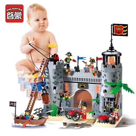 Enlighten Pirates Children Knight Castle Building Blocks Boat Gifts ...
