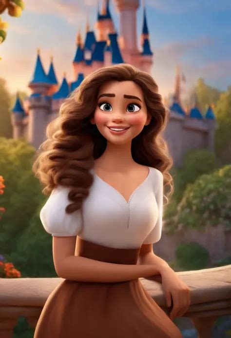 Personagem princesa branca disney pixar adolescente cabelo liso ...