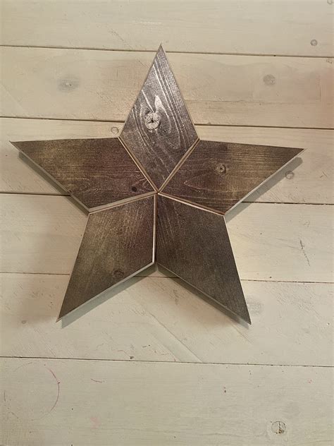 handmade wooden star wall decoration  custom stain  paint etsy