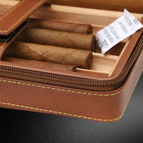 portable travel leather cigar case cigar square