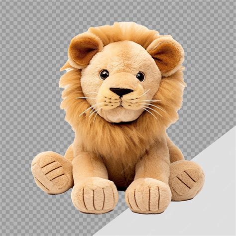 Premium PSD | Cute lion stuffed toy isolated on transparent background png