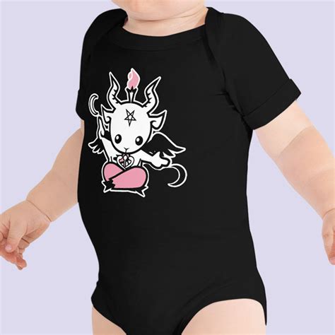 Baby Baphomet Gothic Bodysuit|baby Goth|goth Baby One Piece|gothic Baby