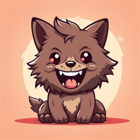 Premium AI Image | Fangtastic Kawaii Werewolf Embracing Simplicity