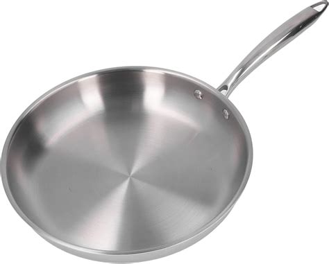 stainless steel frying pan thickened  stainless steel uncoated
