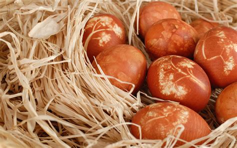 Гнездо с яйцами на Пасху - обои для рабочего стола, картинки, фото