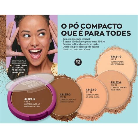 Pó Compacto Facial Matte Real Avon ( Tonalidades) | Shopee Brasil