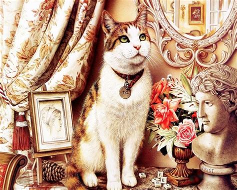 Нарисованные кошки » Картины, художники, фотографы на Nevsepic