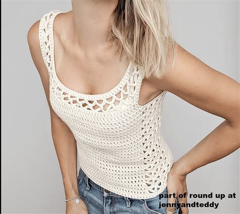 10 free easy crochet tank top patterns for summer. - Jenny & Teddy