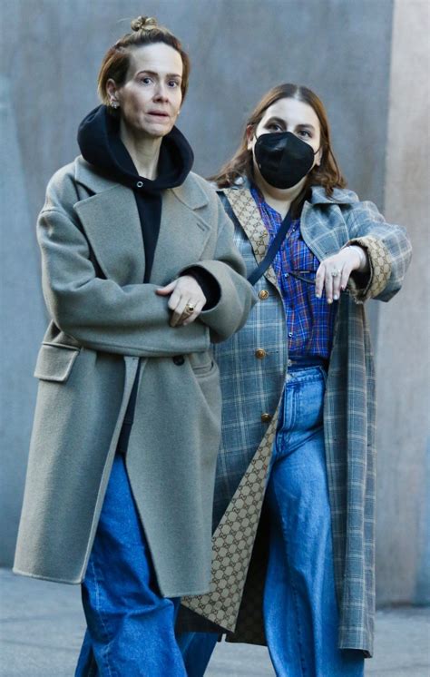 Sarah Paulson and Beanie Feldstein in Casual Attire in Manhattan’s Soho