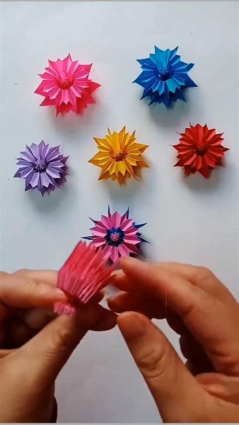 cute flower paper craft easy diy paper crafts  kids seni origami