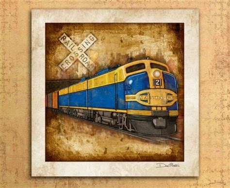 Train Locomotive Art Print Dan Morris titled "The No.2 Train". Train ...