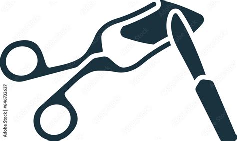 surgery icon monochrome simple sign  medical speialist collection