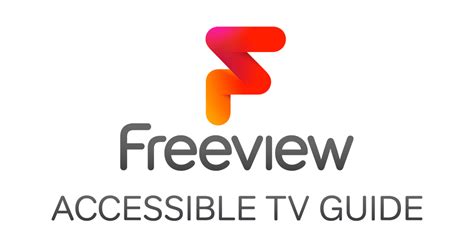 accessible tv guide freeview